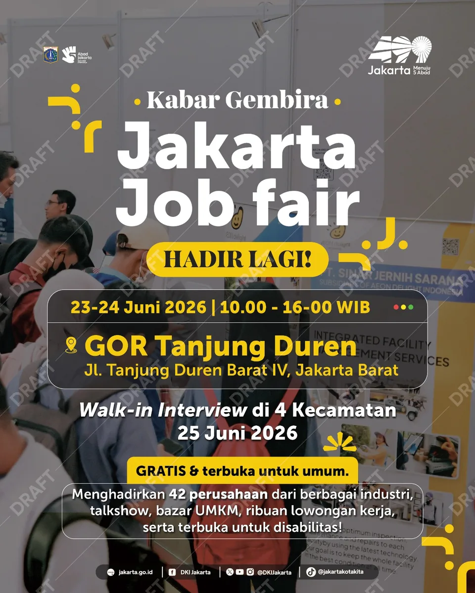 Job Fair Kabupaten Langkat 2026 (Suku Dinas TKTE Wilayah Kabupaten Langkat Barat) : 23-24 Juni 2026