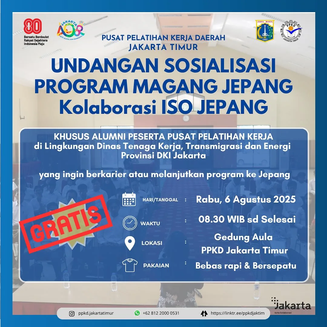 UNDANGAN SOSIALISASI PROGRAM MAGANG JEPANG – PPKD KABUPATEN LANGKAT